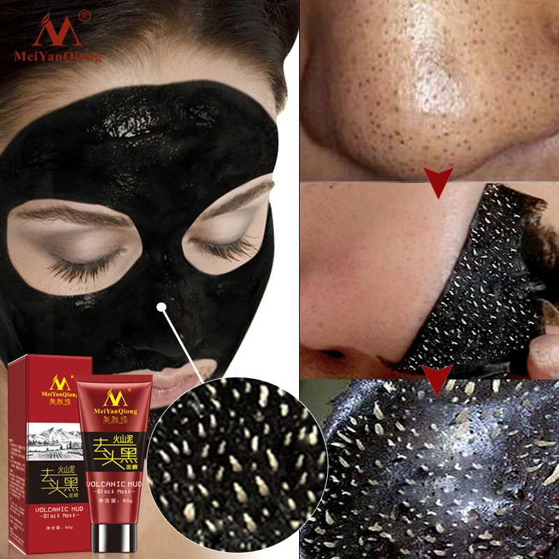 Volcanic Mud Black Mask Face Care Acne Blackhead Removal Treatment