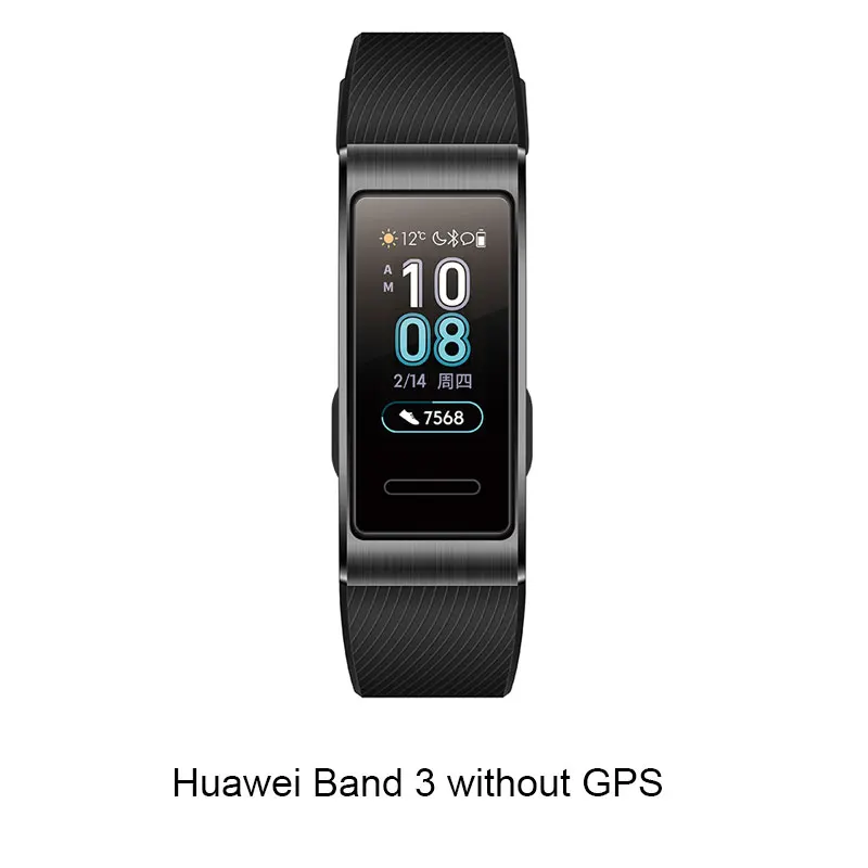 Huawei группа 4/3/Redmi 3 PRO браслет Samrt сердечного ритма фитнес-трекер Шагомер Водонепроницаемый gps монитор - Цвет: Band3 Black