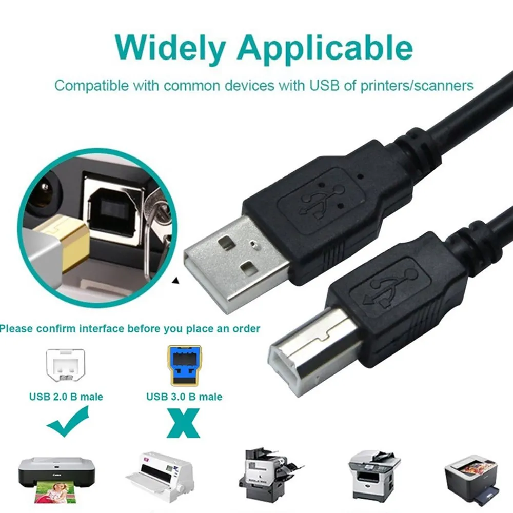 USB 2 0 кабель для принтера удлинитель A к B принтер сканер свинцовый скорость до 480