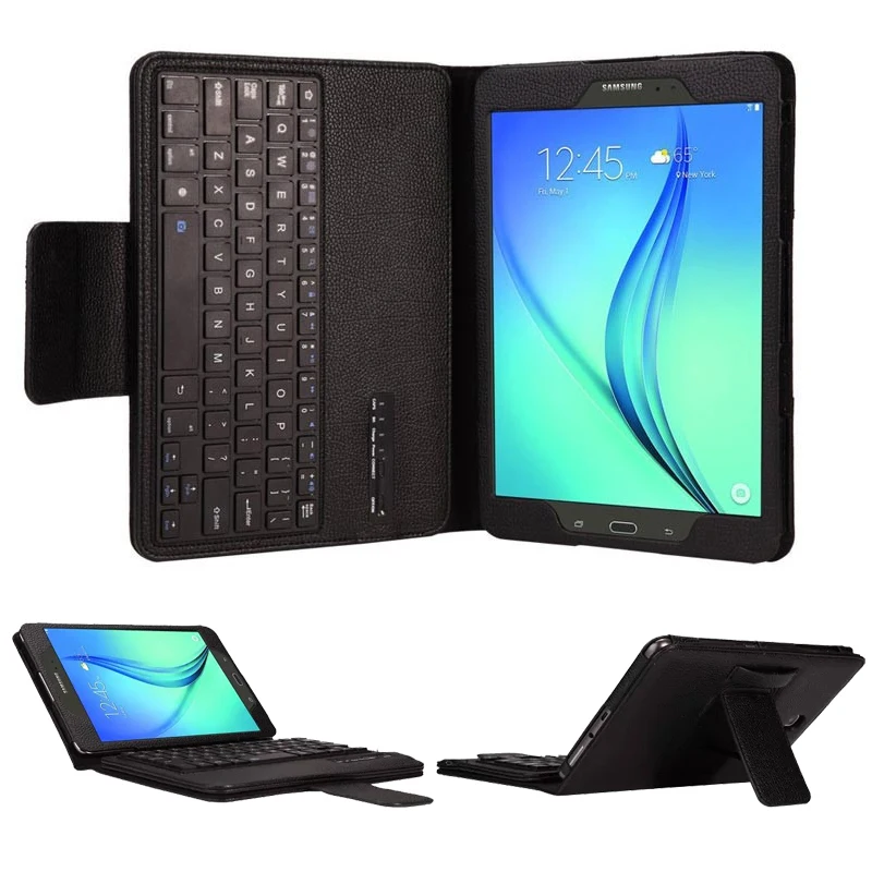 Wireless Bluetooth Keyboard +PU Leather Cover Protective Smart Case For Samsung GALAXY Tab S2 8.0 T710 T715