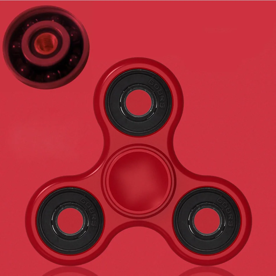 

Blue Tri-Spinner Fidget Toy Metal EDC Hand Spinner Long Rotation Time Hybrid Ceramic Bearing Anti Stress Toys For Torqbar