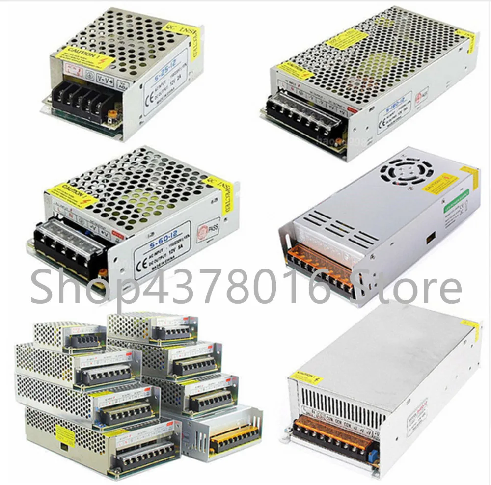 AC 110 V-220 V к DC 5V 12V 24V 1A 2A 3A 5A 10A 15A 20A 30A 50A переключатель питания Драйвер адаптер светодиодный светильник