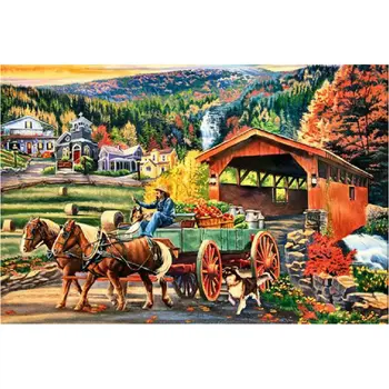 

5D Diamond painting Farm landscape diy diamond embroidery kits cross stitch mosaic picture for home decoration needlework horse