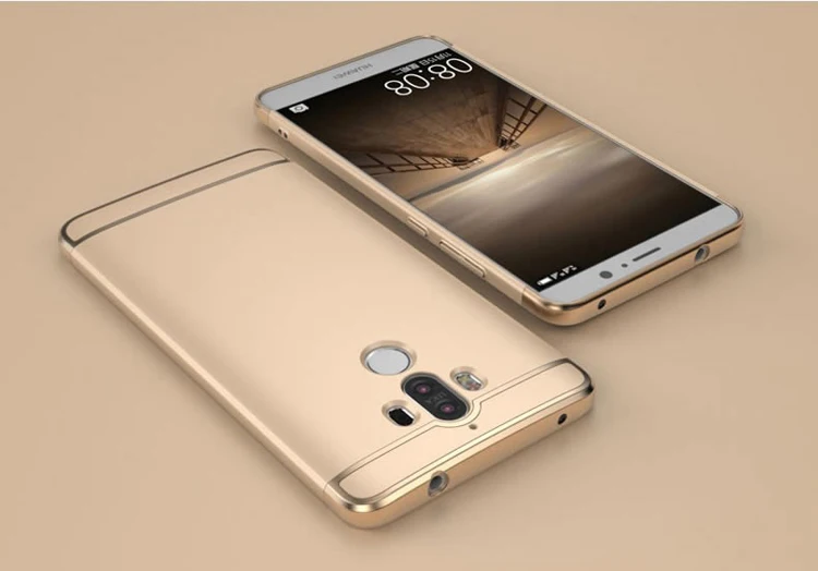 Huawei Ascend mate 9 mate 8 mate 7 защитный чехол для телефона huawei mate 9 8 7 задняя крышка 3 в 1 позолоченный Жесткий корпус черный чехол - Цвет: Золотой