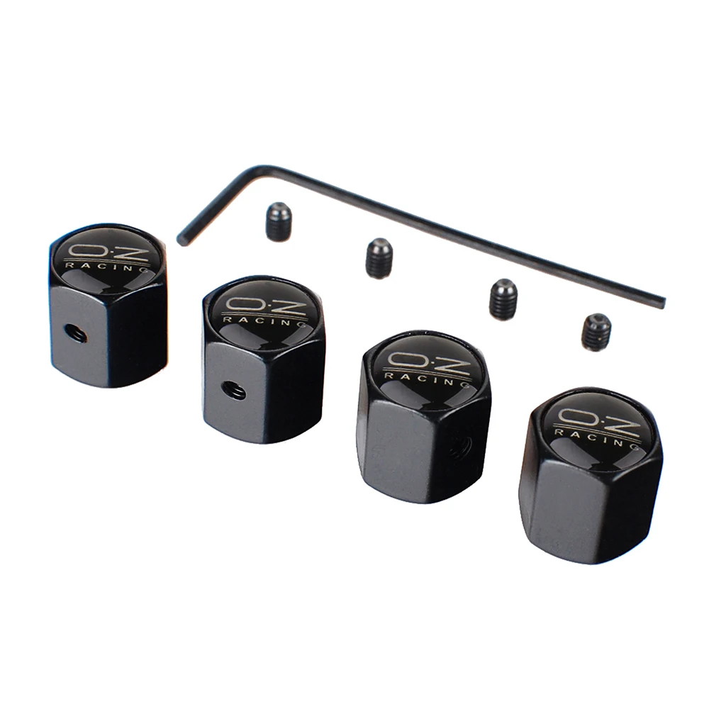 

Wheel Valve Caps Car Styling 4pcs Anti Theft Anti Leak Dust Cap Cover Auto Accessories Metal Valves Tires Stem For Logo OZ