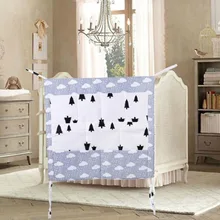 55*60cm Storage Bag Bed Hanging Baby Cot Bed Brand Baby Cotton Crib Organizer Toy PocketDiaper for Crib Bedding Set