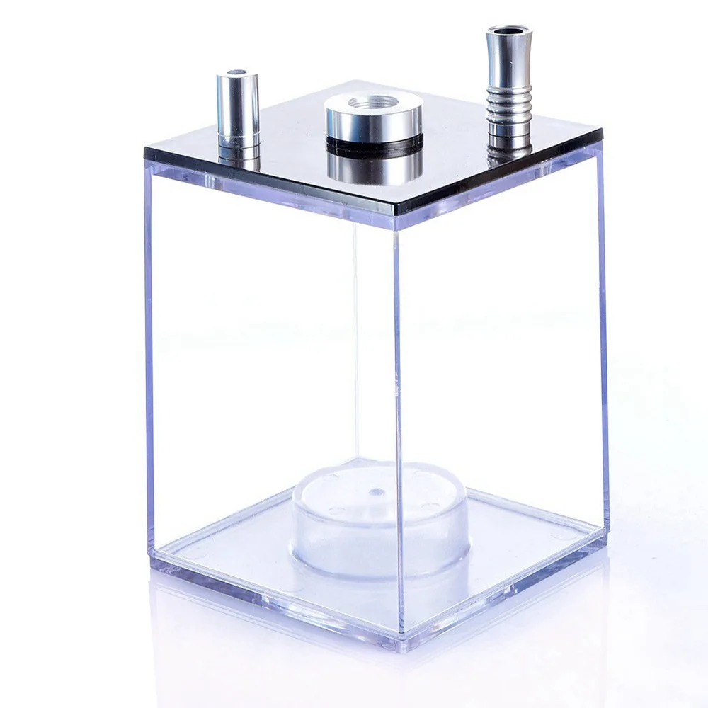 Transparent Cube Acrylic Hookah set with LED Light Sheesha