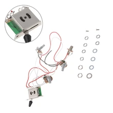Guitarras Arnés de cableado pickup 1v2t1j 5 vías interruptor 500 K ollas Jack para Fender Strat