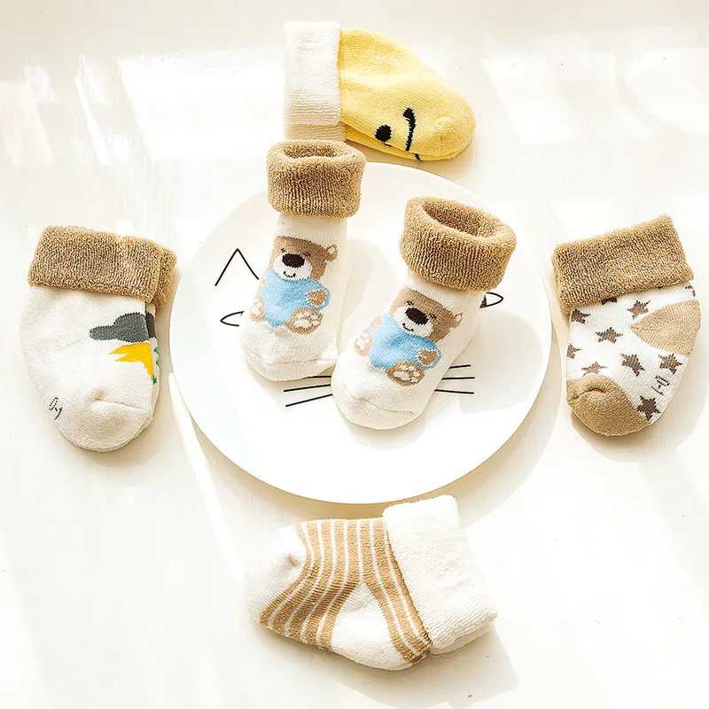 5 пар/партия Детские хлопок свежий носки с мультяшным рисунком детские для