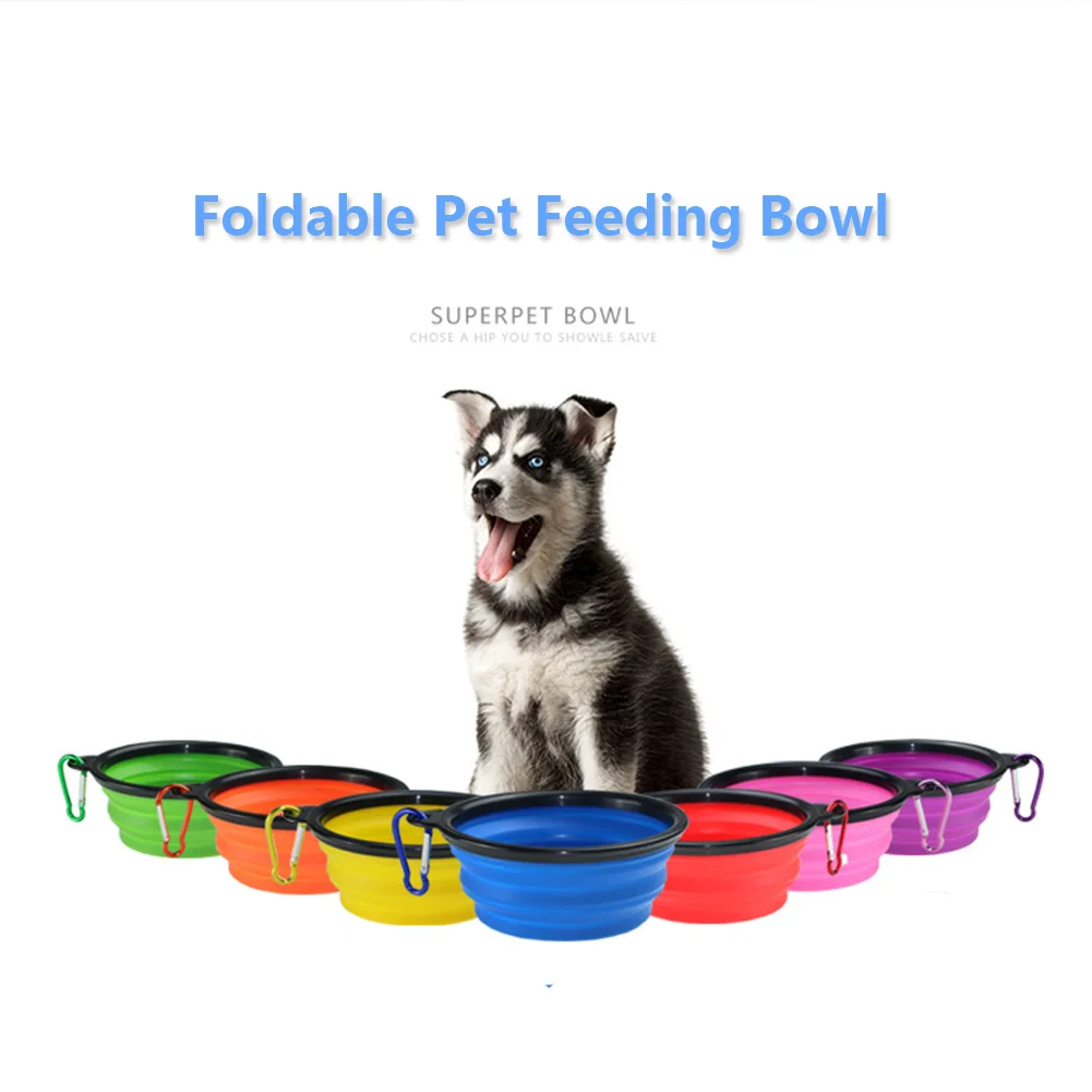 

LIGINWAAT Travel Collapsible Silicone Pets Bowl Food Water Feeding BPA Free Foldable Cup Dish For Dogs Cats Drop Shipping