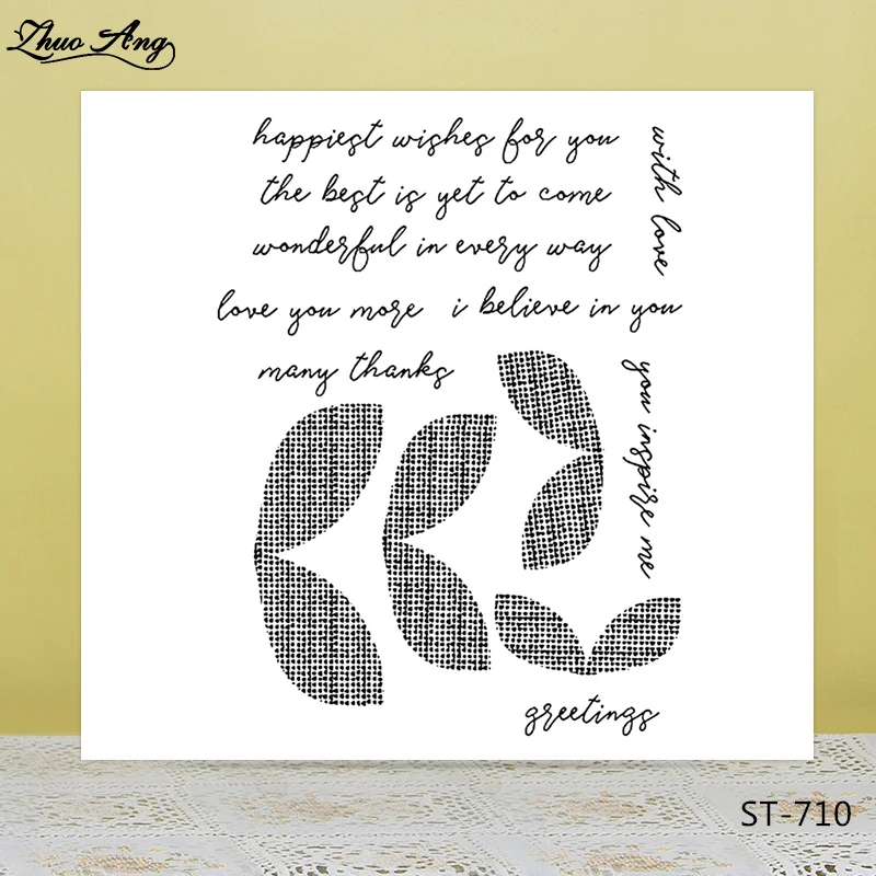 

Grettings Transparent Silicone Stamp/Seal for DIY Scrapbooking/Photo Album Decorative Card Making Clear Stamps Supplies