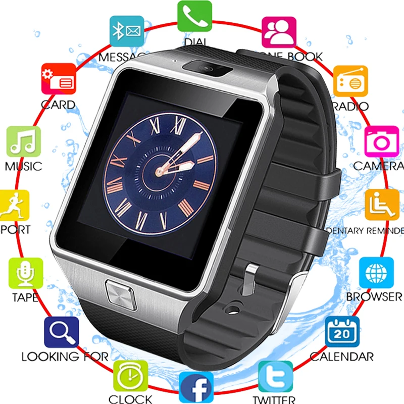 

2019 New DZ09 Android Smart Watch Bluetooth 4.0 Real-Pedometer SIM Card Call Anti-lost Smartwatch PK GT08