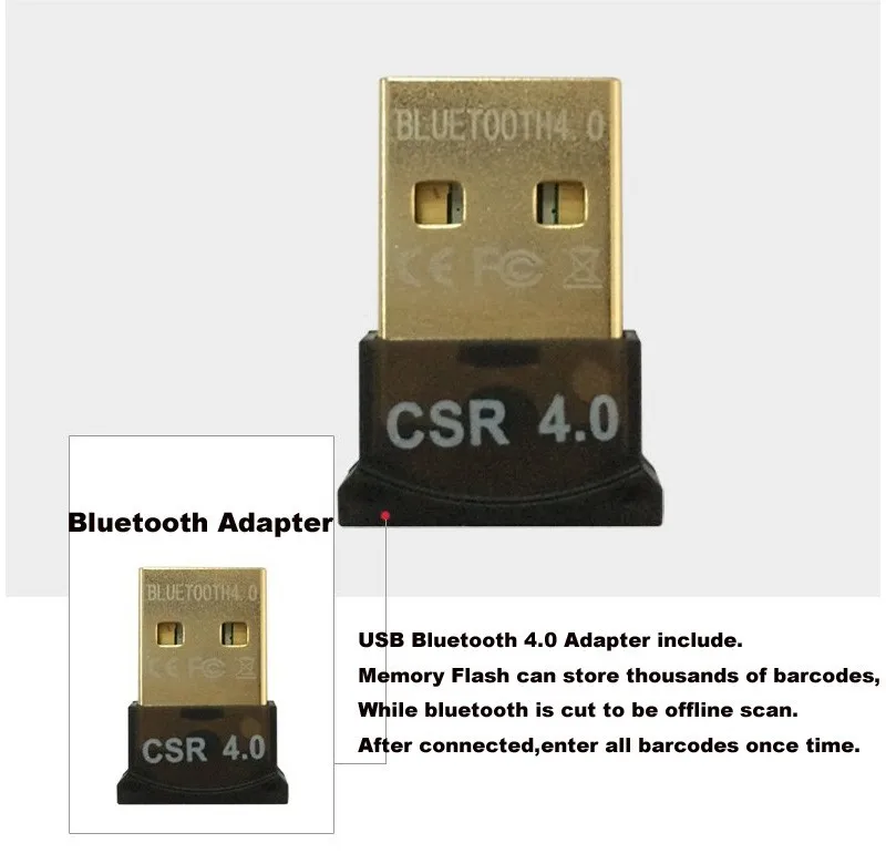 Портативный Беспроводной CCD Bluetooth сканер штрих-кода для iPad iPhone Android мобильный телефон Планшеты Windows PC