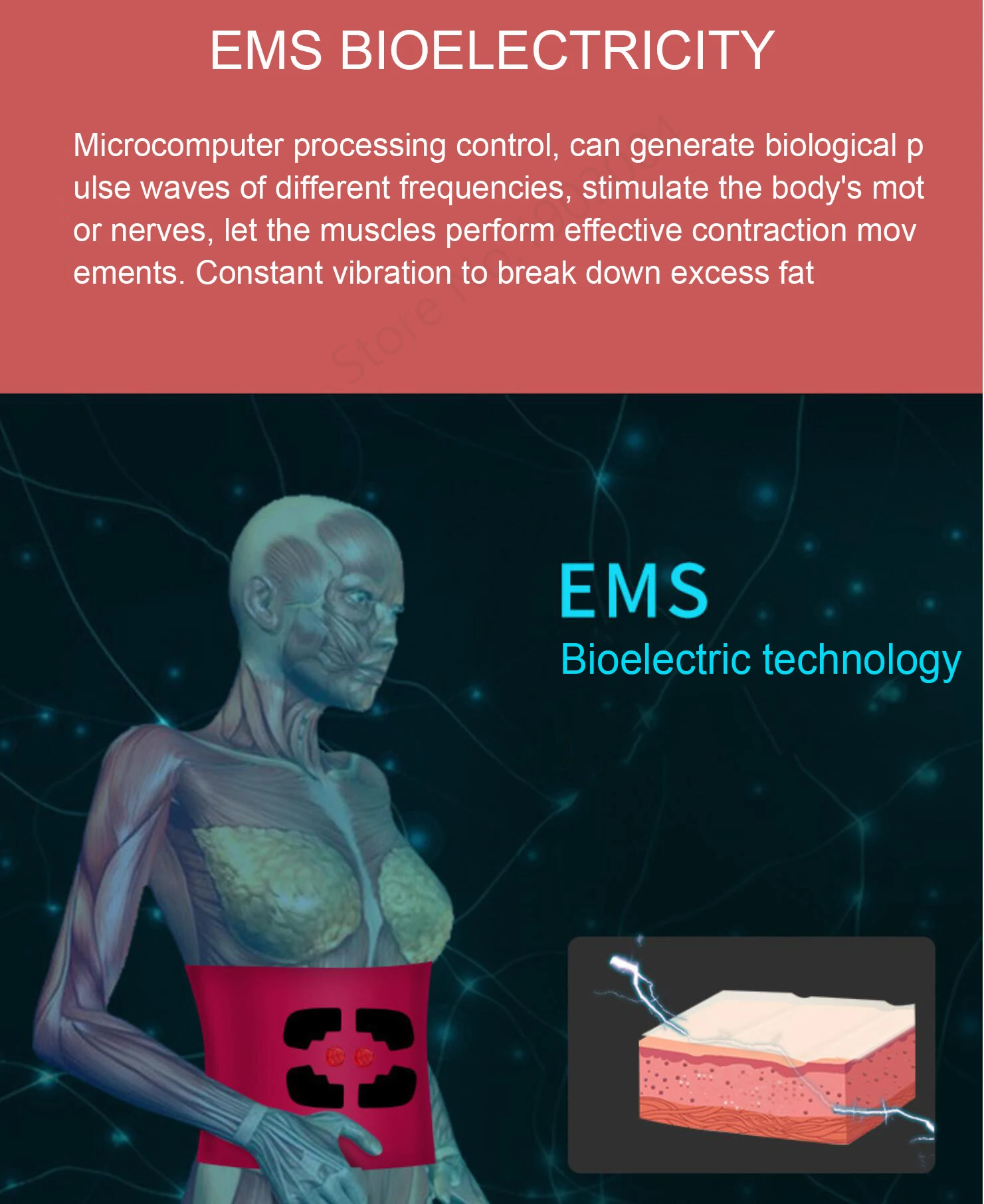 Электронагревание EMS стимуляция Смарт похудение Дальний инфракрасный массажный пояс вибрационная машинка для похудения Быстрый тонкий живот