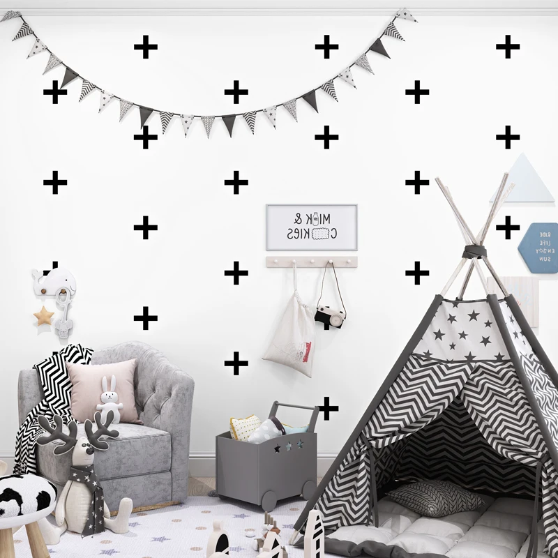 

0.53x10m Nordic style geometric cross pattern office restaurant kids room living room bedroom TV background wall paper