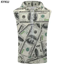 KYKU Dolls Толстовка без рукавов с капюшоном для денег Бодибилдинг забавная жилетка хип хоп Стрингер Пальто Фитнес Мужская одежда хип хоп рок