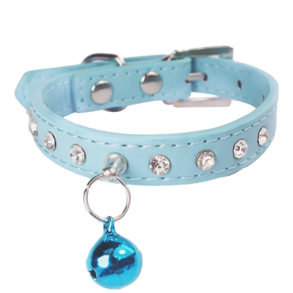 Adjustable Diamond PU Cat Collar Elastic Buckle Collars for Pet Cat Kitten Small Animals Collar With Bell Pets Supplies Adjustable Diamond PU Cat Collar Elastic Buckle Collars for Pet Cat Kitten Small Animals Collar With Bell Pets Supplies