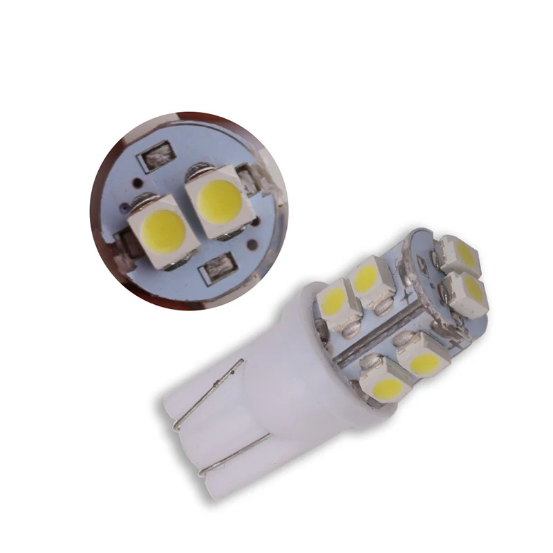 100PCS Car Led Light T10 501 194 168 W5W 10 LED 1210 3528 SMD Side Wedge Light Lamp Bulb White Red Blue DC 12V 24V (1)