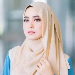 2019 Nuevo Color Sólido Brillo Brillo Gasa Bufanda Hijab Mujeres Cálido Burbuja Gasa Bufandas Chales de Lentejuelas de Oro Bufandas para Damas 2019 Nuevo Color Sólido Brillo Brillo Gasa Bufanda Hijab Mujeres Cálido Burbuja Gasa Bufandas Chales de Lentejuelas de Oro Bufandas para Damas