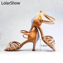 Обувь для латинских танцев из сатинового материала для мужчин и женщин