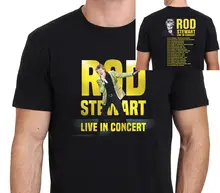 Rod Stewart Live In Concert 2018 T-Shirt Men's Black : S-3XL Sleeve T Shirt Homme Shirts Summer Short Sleeve Novelty cher live in concert