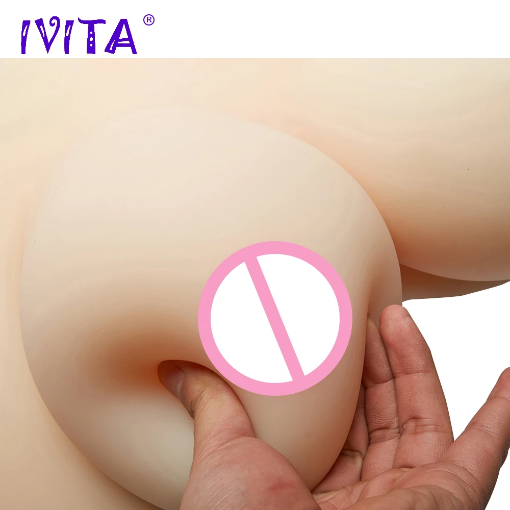 IVITA 3600g Artificial Silicone Breast Forms Realisitic Fake Boobs For Crossdressers Transvestite Crossdress Drag Queen Breasts