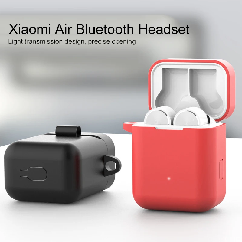 Силиконовый чехол для наушников с карабином для Xiaomi Air Pro Bluetooth, беспроводной защитный чехол для гарнитуры, защитный чехол