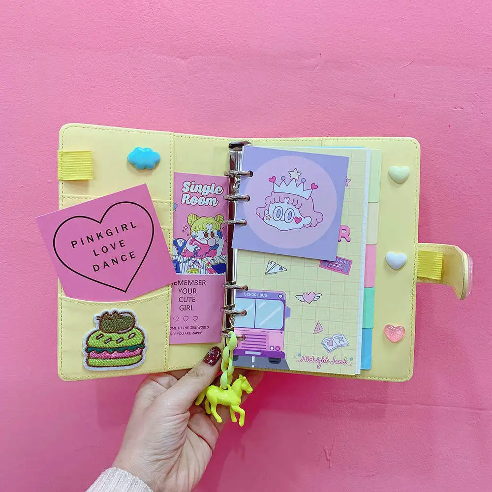 DIY блокнот рубанок Kawaii Bullet Journal Дневник для девочек Органайзер красочная книжная заметка для студентов ежедневный Еженедельный план канцелярские подарки - Цвет: yellow