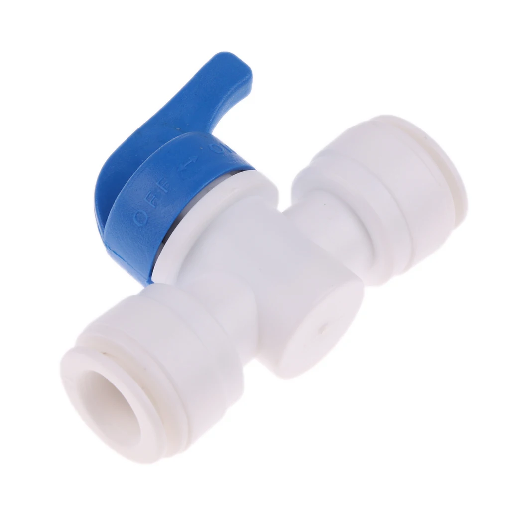 3/8'' OD Tube Ball Valve Quick Connect Shut Off for RO Water Reverse Osmosis