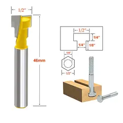 1/4 ''хвостовика 1/2'' Т-слот резак Сталь ручки фрезерные фреза для деревообработки