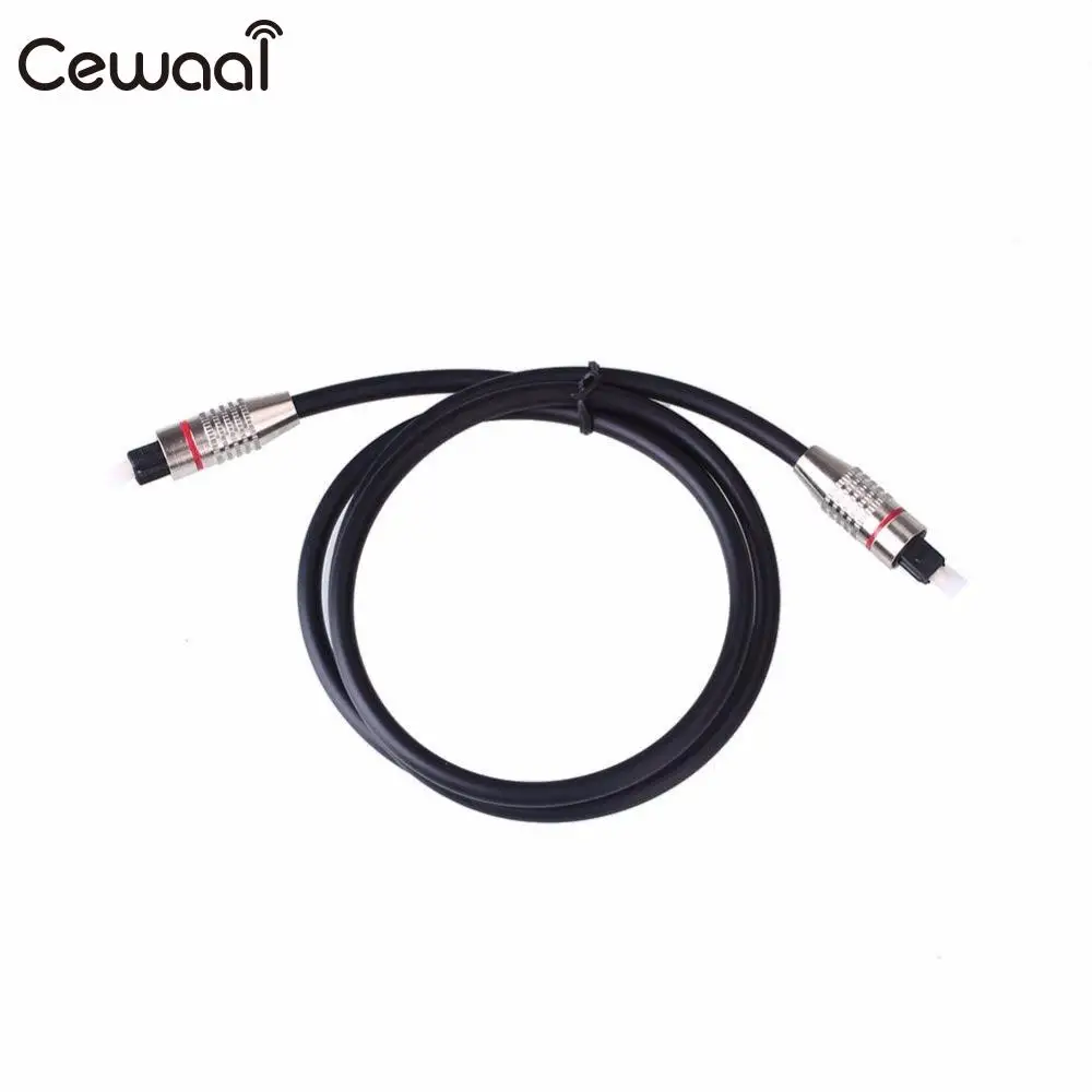 

Cewaal Digital Audio Link Cable Wire Cord Connectors Optical Fiber 1 Meter OD 5.0MM PC