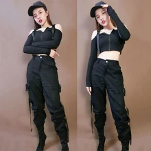 Модный костюм для джазовых танцев, женская одежда в стиле хип-хоп, одежда для уличных танцев, одежда для сцены, одежда для ночного клуба, DJ DS Gogo, наряд для сцены DC1524