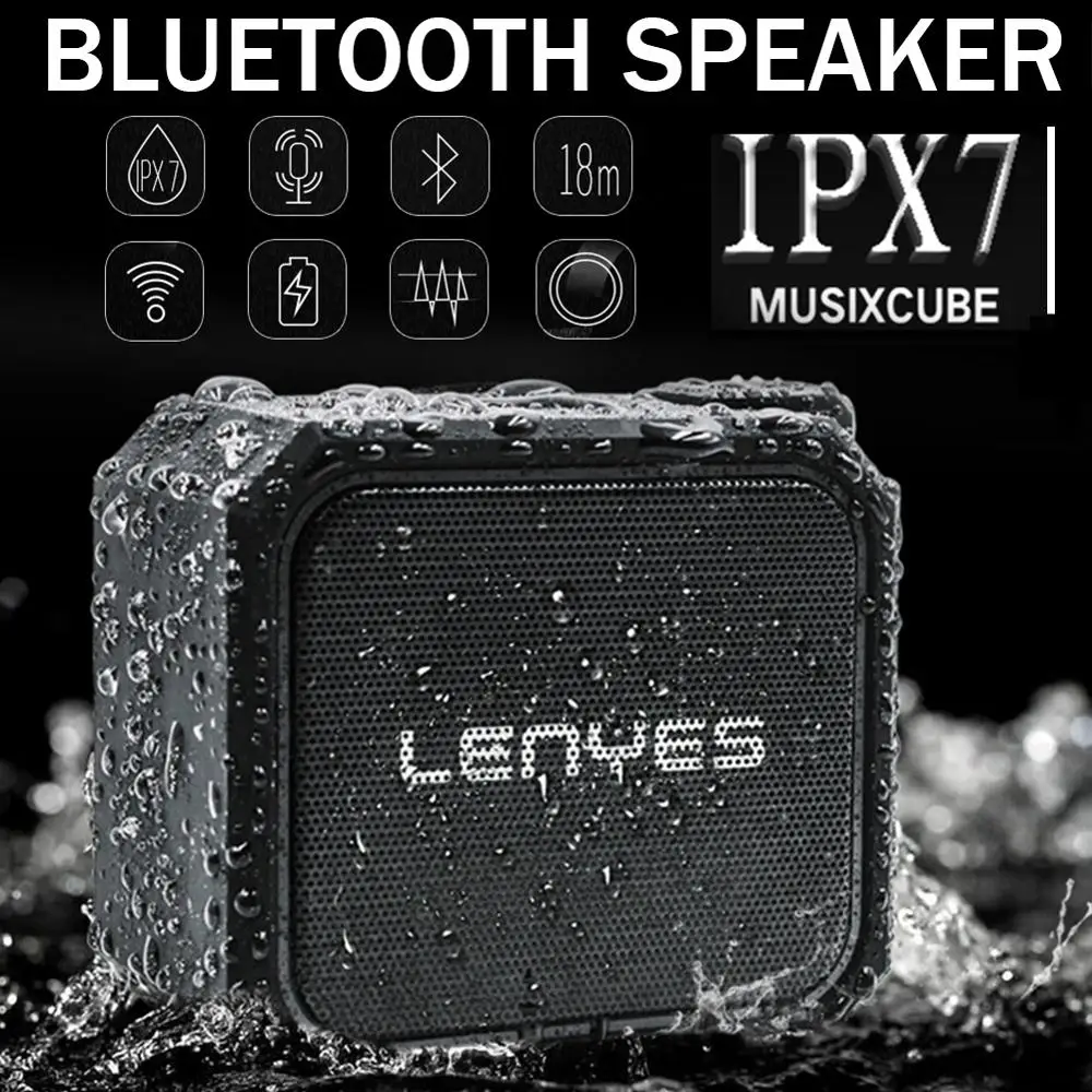 

Lenyes Wireless Bluetooth Speaker Waterproof Anti-drop Subwoofer 360 Degree Surround Sound Support TF Card Audio Device S105