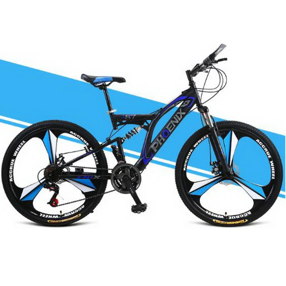 

161004-1/Bicycle mountain bike /Male 24/26 inch disc brake double shock road speed bike / student bike/Fish scale welding