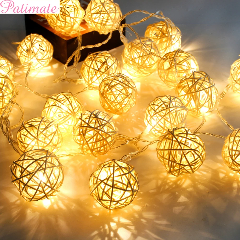 

PATIMATE 2m 5m LED Light Wedding Decoration Party Christmas Tree Decoration 2019 Christmas Decorations for Home Happy New Year