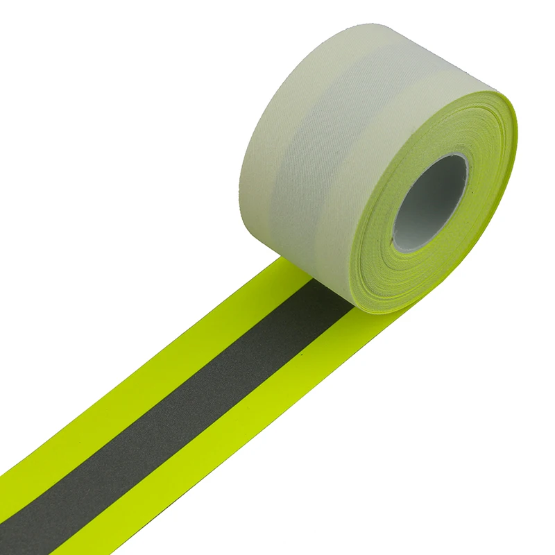 

Flame Retardant Fabric Material with Reflective Fluorescent Yellow Tape Sewing 50mm 2"
