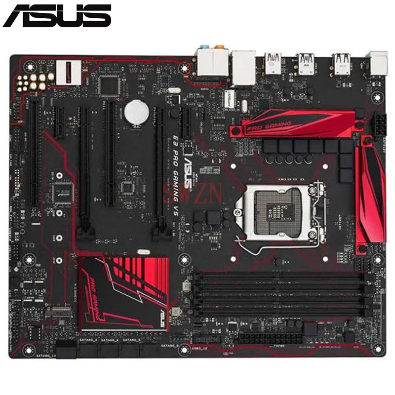 

original New Desktop motherboard For ASUS E3 PRO GAMING V5 C232 LGA 1151 i7i5i3 4*DDR4 support 64G 6*SATA III 1*M.2 ATX