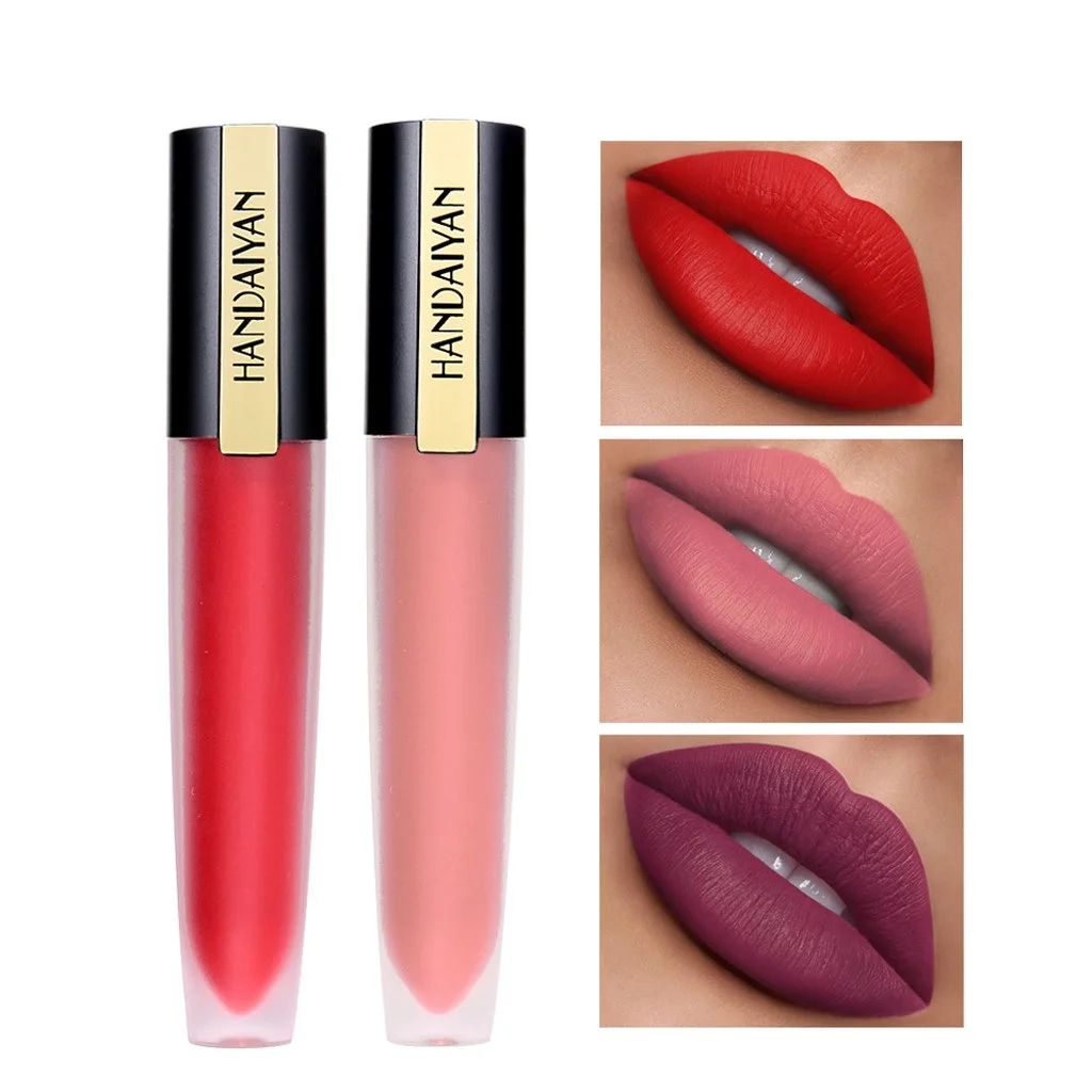 

Lip Tint Matte Lipstick Waterproof Lipgloss Lips Makeup Long Lasting Lipsticks Pigment Velvet Red labiales Matte Lip Gloss YJJ2