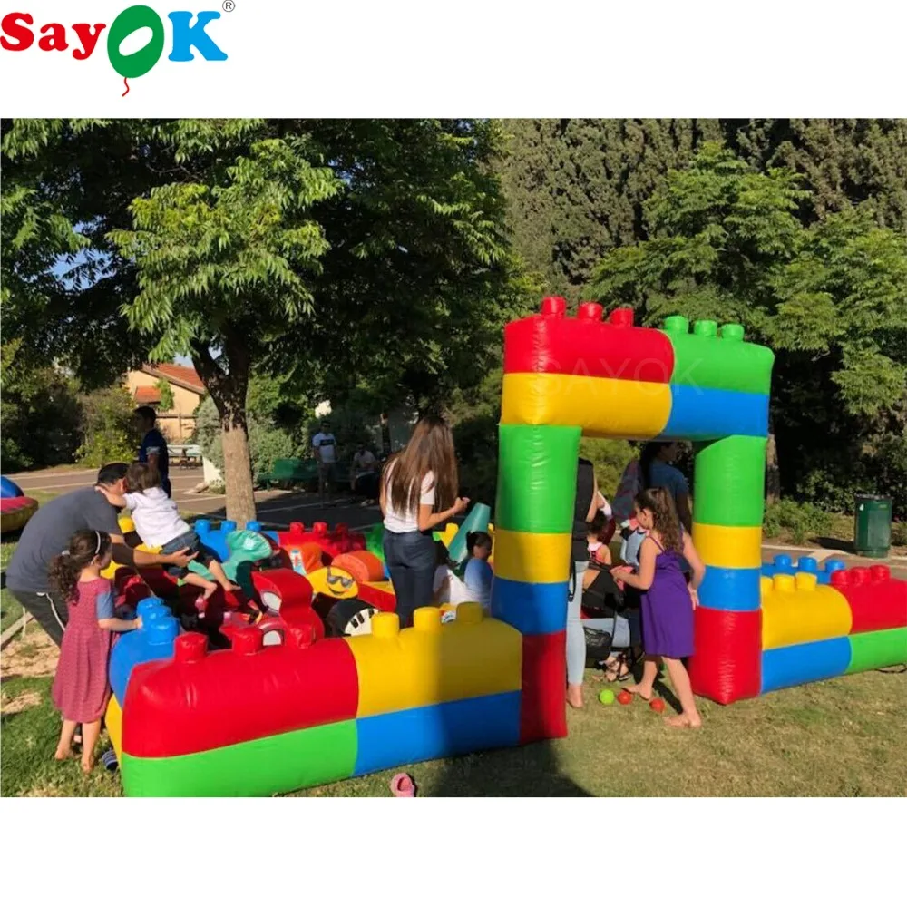 Sayok надувной замок 5x4 м (16.4x13.1ft) Надувная Детская площадка ПВХ коммерческие