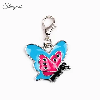 

Newest 20pcs/lot Mixed Enamel Butterfly Charm Pendants for Floating Locket Charms Pedant for Jewelry Making