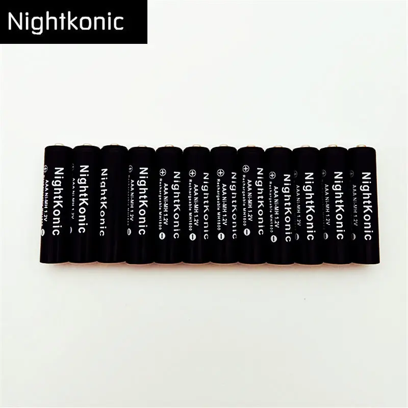 AAA перезаряжаемый аккумулятор nightkonic High Energy 1,2 V NiMh Ni-MH 3A аккумулятор черный