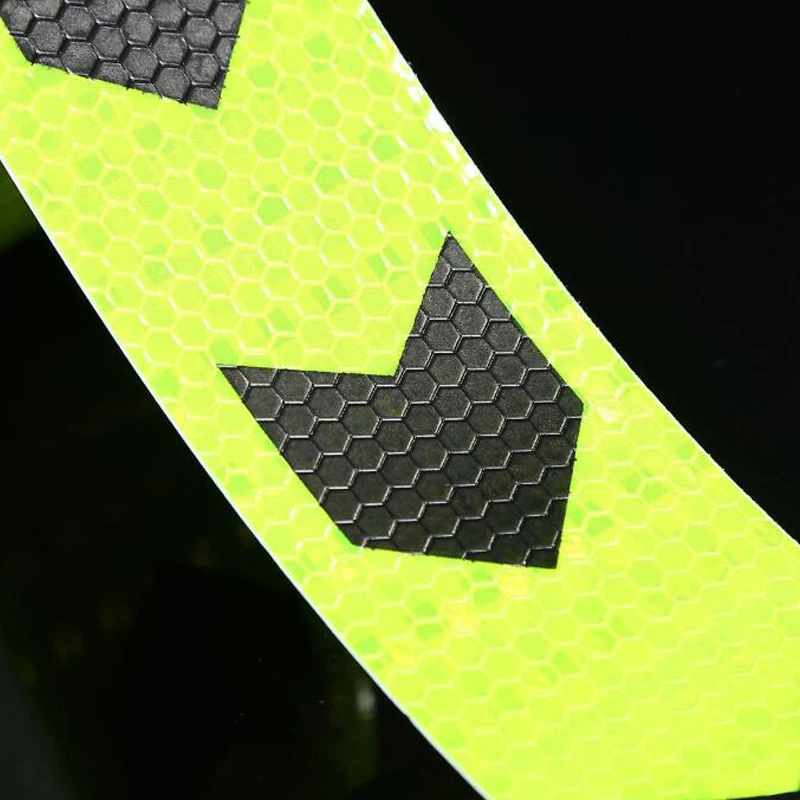 5cm width Fluorescent Yellow Safety Mark Reflective tape stickers car-styling Self Adhesive Warning Tape