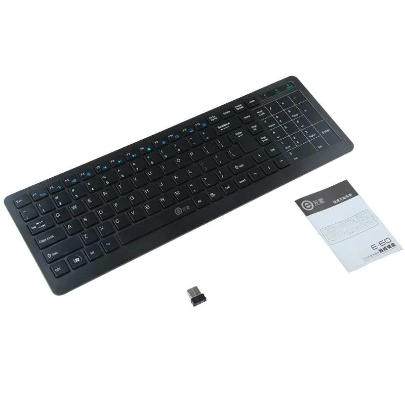 Ультра тонкая клавиатура с сенсорной панелью Chocolate Keycap Slim 2 4 ГГц Беспроводная для