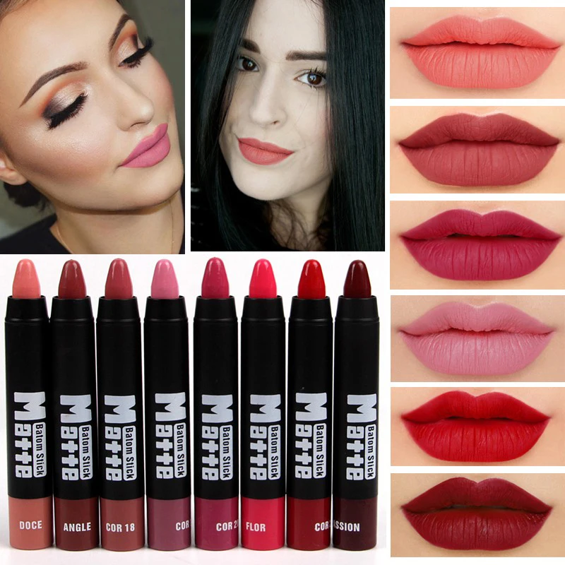 

MISS ROSE Women Matte Nude Velvet Lipstick Moisturizer 8 Colors Long-lasting Makeup Lip stick Cosmetic Beauty Makeup Lip Tint