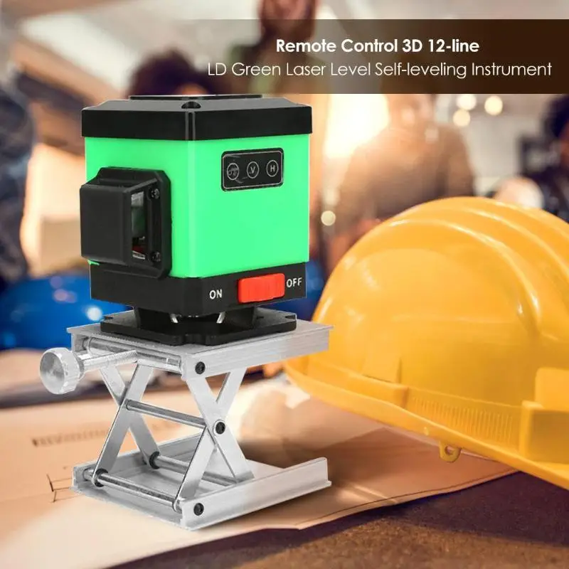 Remote Control 3D 12-line LD Green Laser Level Self-leveling Instrument
