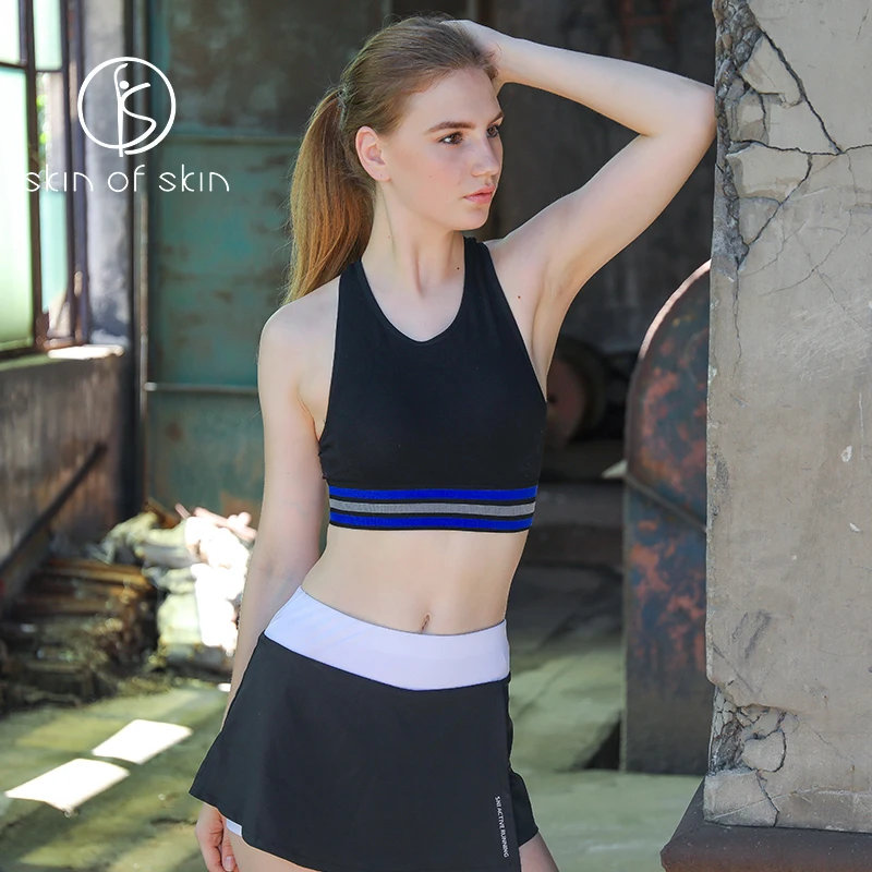 

Breathable Women Nylon Sports Stripe Bra Quick-drying Gym Sporty Top Yoga Underwear Ladies Push Up Shockproof Sport Fitness Bra