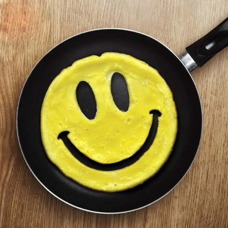 

Silicone Smile Egg Fried Cake Mould Molds Shaper Ring Pancake Kitchen Cooking Tool LE66