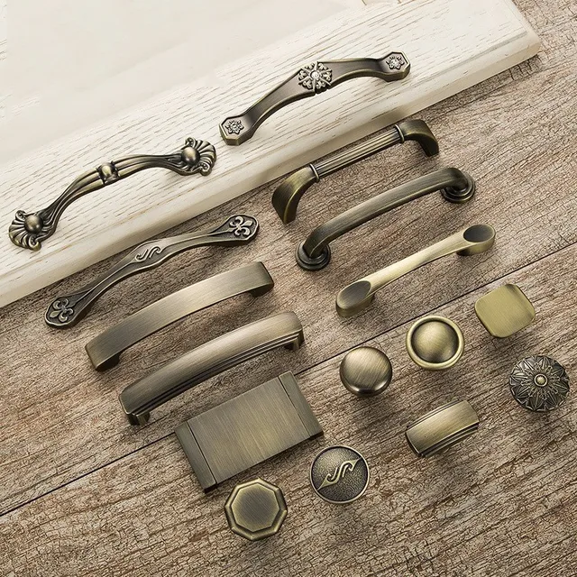 5pcs Antique Door Handles Metal Drawer Knobs Pulls Vintage Bronze 5pcs Antique Door Handles Metal Drawer Knobs Pulls Vintage Bronze Kitchen Cabinet Handles and Knobs Furniture - 5pcs Antique Door Handles Metal Drawer Knobs Pulls Vintage Bronze