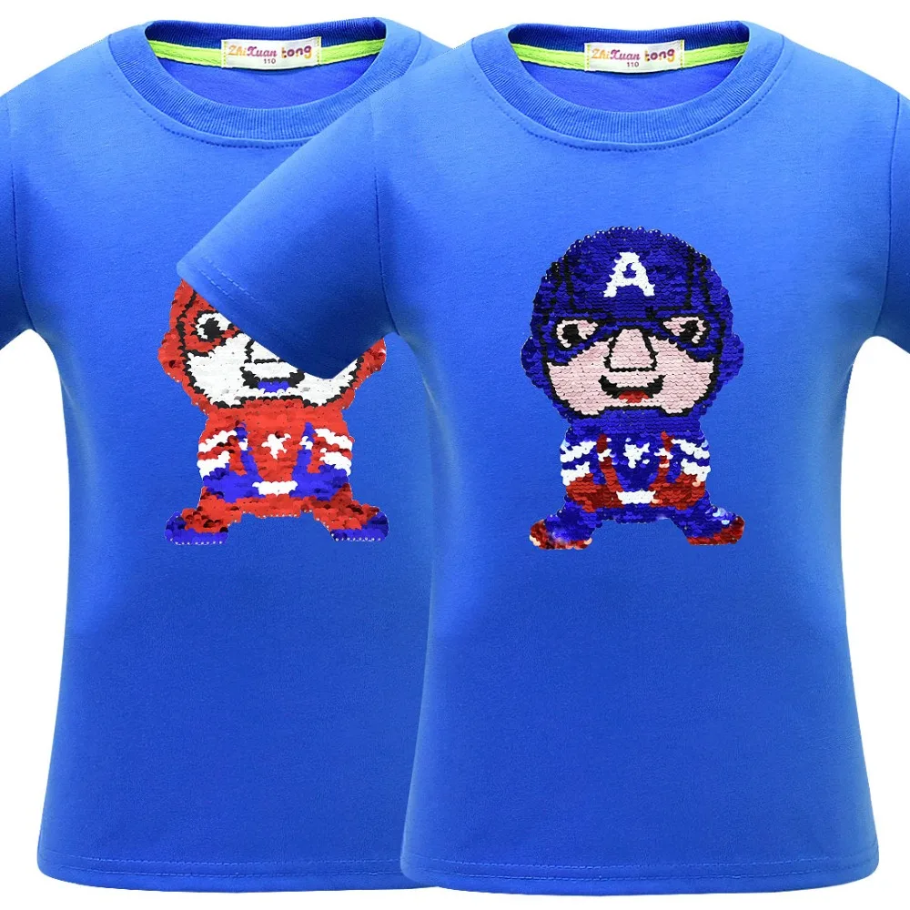 Хлoпoк кoмплeкт фyтбoлкa с Мстители эндшпиль 4 футболка для мальчиков с изображением «Супермена» для маленьких девочек летняя одежда, Camiseta, День рождения Футболка Enfant Топы