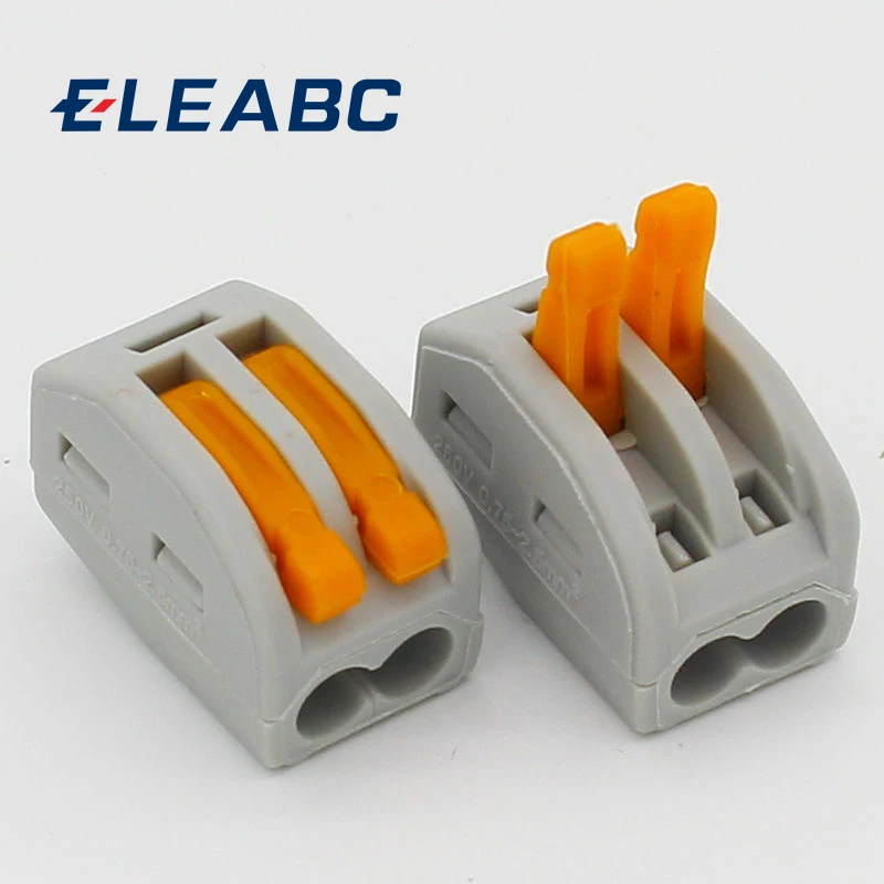 

5pcs 2 Pin Universal compact wire connector conductor PCT-212 spring lever cable connector